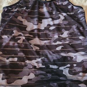 ZYIA Black and White Striped Top